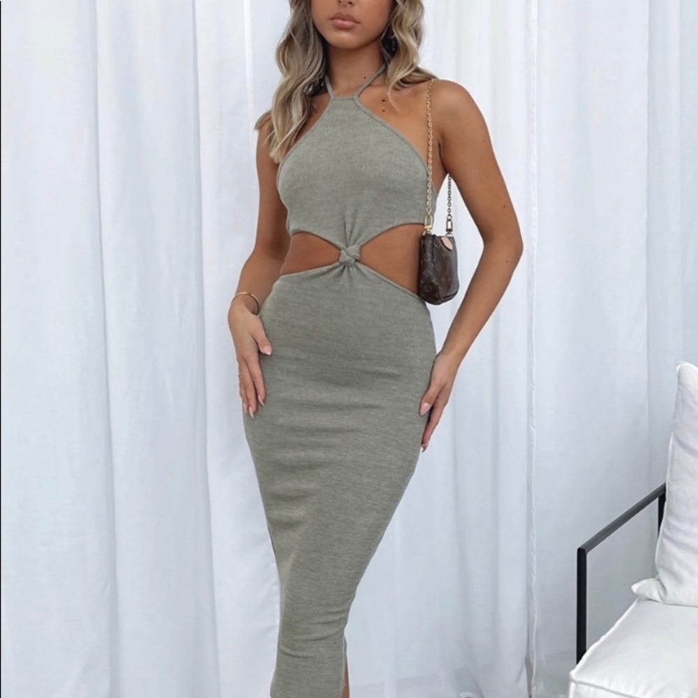 Knit Cut out maxi dress